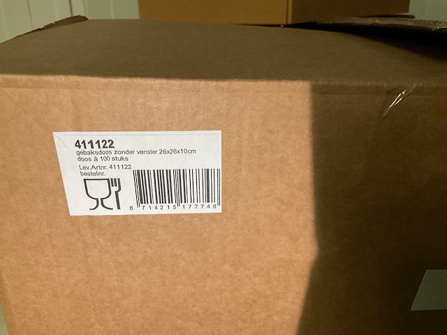 Gebaksdozen 26x26x10 cm (500x) - afbeelding 2 van  3