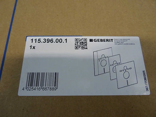 Geberit - 115.396.00.1 - afdekplaat rvs tbh duofix wc-element (6x) - afbeelding 2 van  3