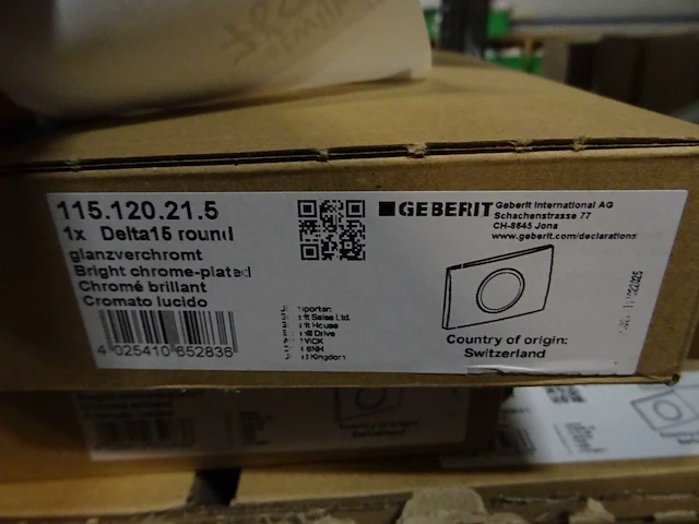 Geberit - delta 15 round - 115.120.21.5 - bedieningspaneel (2x) - afbeelding 2 van  2