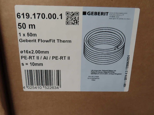 Geberit - flowfit therm - 619.170.00.1 - systeembuis voorgeïsoleerd 50m (5x) - afbeelding 2 van  3