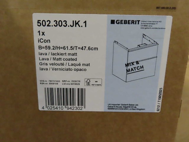 Geberit - icon - 502.303.jk.1 - wastafelonderkast - afbeelding 3 van  3