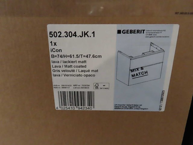 Geberit - icon - 502.304.jk.1 - wastafelonderkast - afbeelding 3 van  3