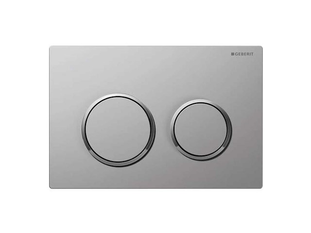 Geberit - omega20 - bedieningsplaat, rond, 2-toets spoeling mat chroom/easy-to-clean - afbeelding 1 van  2
