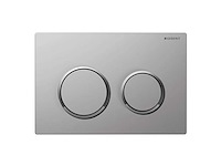 Geberit - omega20 - bedieningsplaat, rond, 2-toets spoeling mat chroom/easy-to-clean - afbeelding 1 van  2
