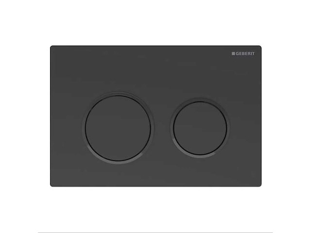 Geberit - omega20 - bedieningsplaat, rond, 2-toets spoeling mat zwart - afbeelding 1 van  4