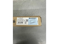 Geberit - omega30 - bedieningsplaat square 2-toets spoeling, designstrook chroom, afdekplaat en toetsen zwart - afbeelding 3 van  4