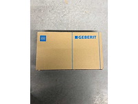 Geberit - omega30 - bedieningsplaat square 2-toets spoeling, designstrook chroom, afdekplaat en toetsen zwart - afbeelding 4 van  4