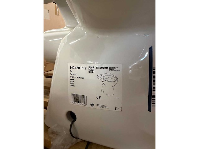 Geberit - renova 500.480.01.2 - staand closet diepspoel pk rimfree wit (2x) - afbeelding 4 van  5