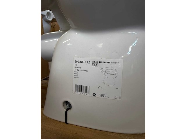 Geberit - renova 500.480.01.2 - staand closet diepspoel pk rimfree wit (2x) - afbeelding 5 van  5