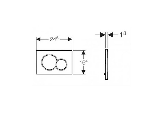 Geberit - sigma01 - bedieningspanelen toilet - toiletaccessoire (2x) - afbeelding 2 van  5