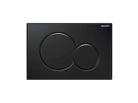 Geberit - sigma01 - bedieningsplaat, rond, 2-toets spoeling glanzend zwart (3x) - afbeelding 1 van  4