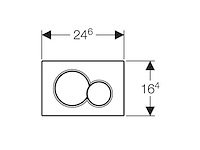 Geberit - sigma01 - bedieningsplaat, rond, 2-toets spoeling glanzend zwart (3x) - afbeelding 2 van  4