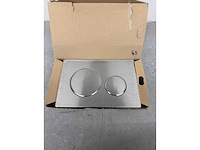Geberit - sigma20 - bedieningsplaat, rond, 2-toets spoeling gepolijst rvs/geborsteld rvs/easy-to-clean - afbeelding 1 van  2