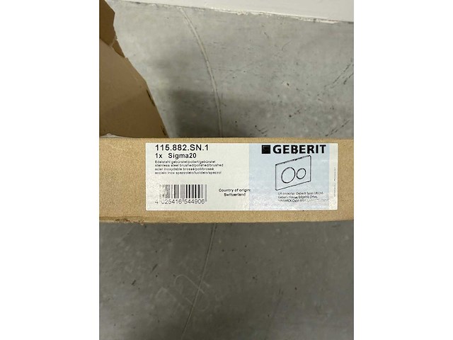 Geberit - sigma20 - bedieningsplaat, rond, 2-toets spoeling gepolijst rvs/geborsteld rvs/easy-to-clean - afbeelding 2 van  2