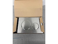 Geberit - sigma20 - bedieningsplaat, rond, 2-toets spoeling gepolijst rvs/geborsteld rvs/easy-to-clean - afbeelding 1 van  1