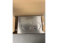 Geberit - sigma20 - bedieningsplaat, rond, 2-toets spoeling gepolijst rvs/geborsteld rvs/easy-to-clean - afbeelding 1 van  2