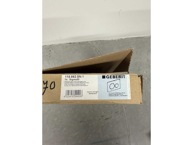 Geberit - sigma20 - bedieningsplaat, rond, 2-toets spoeling gepolijst rvs/geborsteld rvs/easy-to-clean - afbeelding 2 van  2