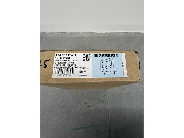 Geberit - sigma30 - 115.883.dw.1 - bedieningsplaat, 2-toets spoeling mat zwart - afbeelding 4 van  4