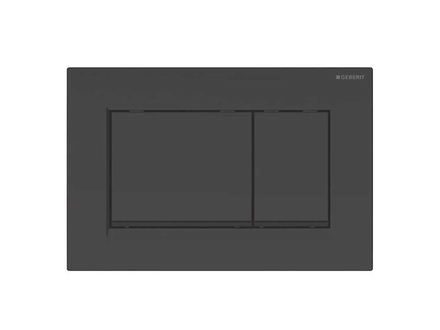Geberit - sigma30 - bedieningsplaat, 2-toets spoeling mat zwart - afbeelding 1 van  4