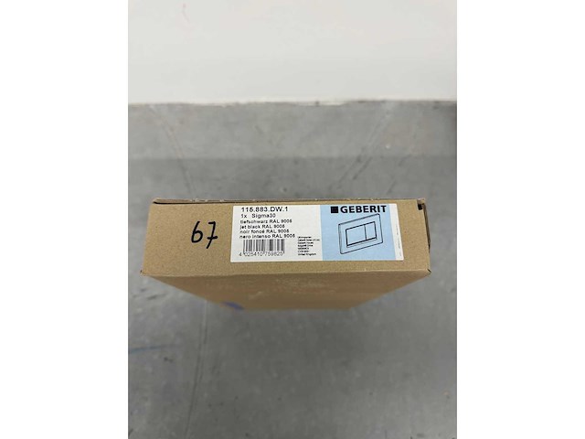 Geberit - sigma30 - bedieningsplaat, 2-toets spoeling mat zwart - afbeelding 2 van  4