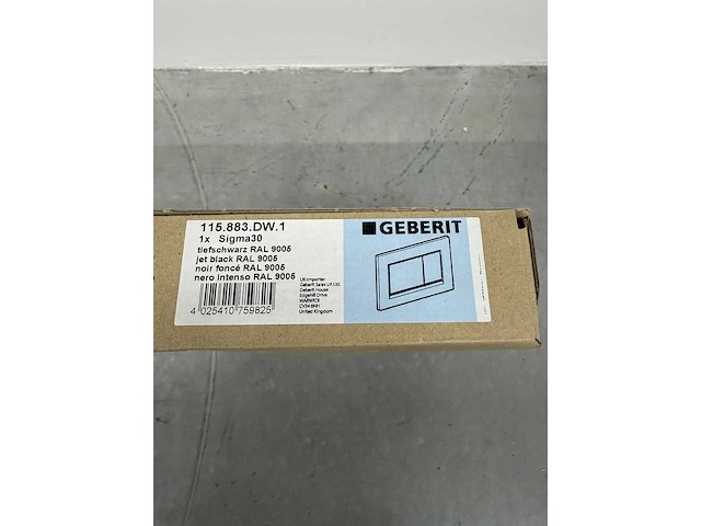 Geberit - sigma30 - bedieningsplaat, 2-toets spoeling mat zwart - afbeelding 3 van  4