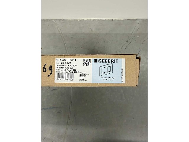 Geberit - sigma30 - bedieningsplaat, 2-toets spoeling mat zwart - afbeelding 2 van  2