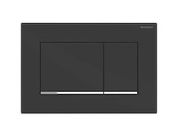 Geberit - sigma30 - bedieningsplaat, 2-toets spoeling mat zwart/easy-to-clean designstrook chroom - afbeelding 1 van  4