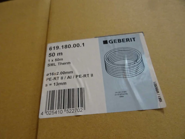 Geberit - sml therm - 619.180.00.1 - systeembuis voorgeïsoleerd 50m (4x) - afbeelding 1 van  2