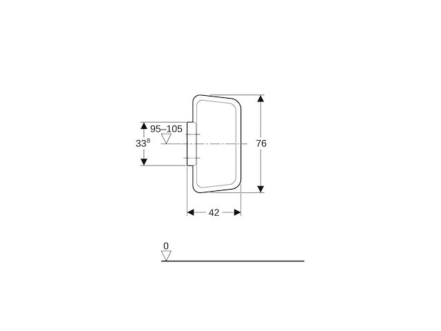 Geberit 115.202.11.1 urinoirscheidingswand - afbeelding 2 van  3