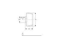 Geberit 115.202.11.1 urinoirscheidingswand - afbeelding 2 van  3