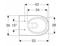 Geberit 300 basic 28 wandcloset (7x) - afbeelding 3 van  4