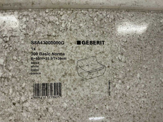 Geberit 300 basic norma uitstort wastafel (2x) - afbeelding 3 van  3