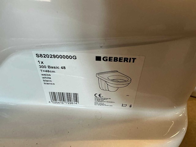 Geberit 300 comfort wandcloset (12x) - afbeelding 3 van  4