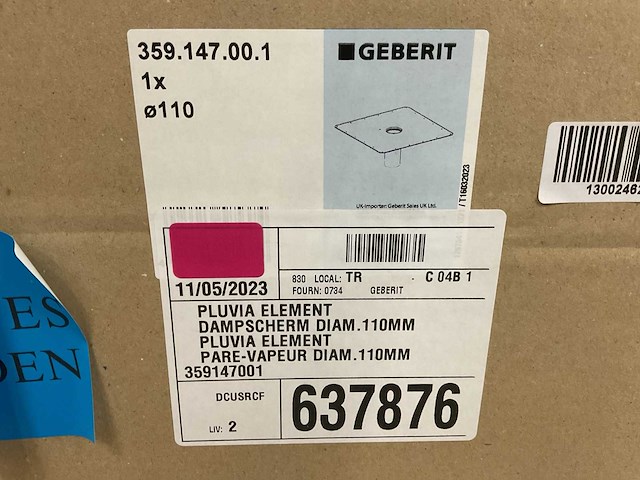 Geberit 359.147.00.1 pluvia element dampbarriere (4x) - afbeelding 5 van  5