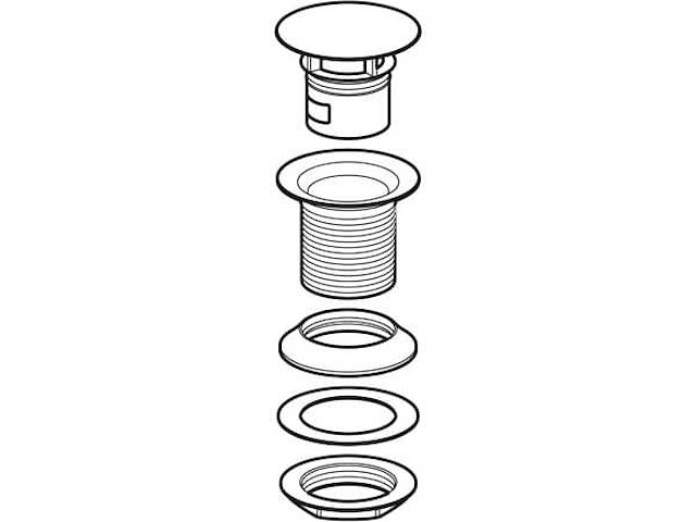 Geberit afvoerplug met vrije uitloop (14x) - afbeelding 2 van  4