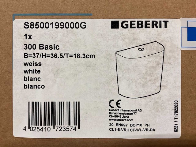Geberit basic 300 reservoir (12x) - afbeelding 3 van  4