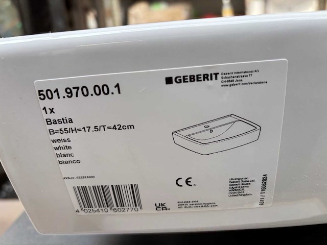 Geberit bastia wastafel (9x) - afbeelding 5 van  8