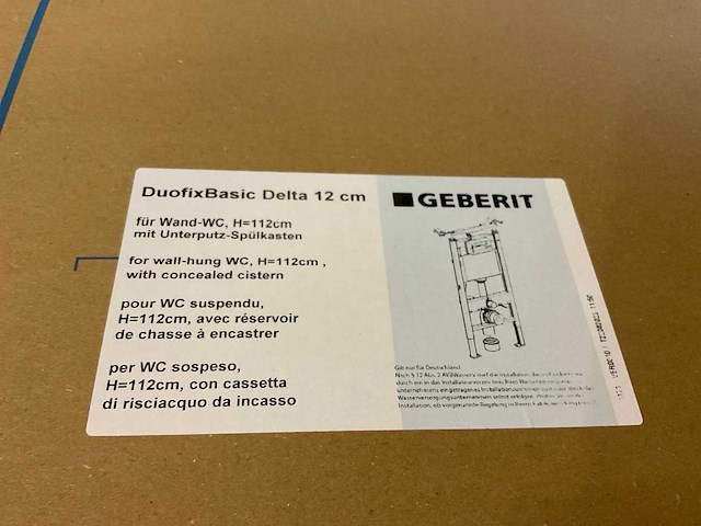 Geberit duofix basic delta inbouwreservoir met bedieningspaneel - afbeelding 3 van  6