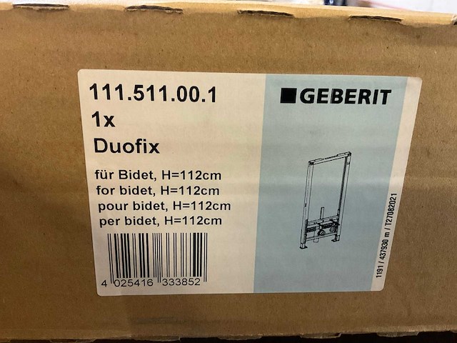 Geberit duofix inbouwreservoir voor bidet - afbeelding 3 van  3