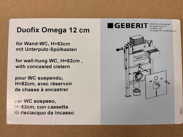 Geberit duofix omega 12cm inbouw reservoir (5x) - afbeelding 3 van  4