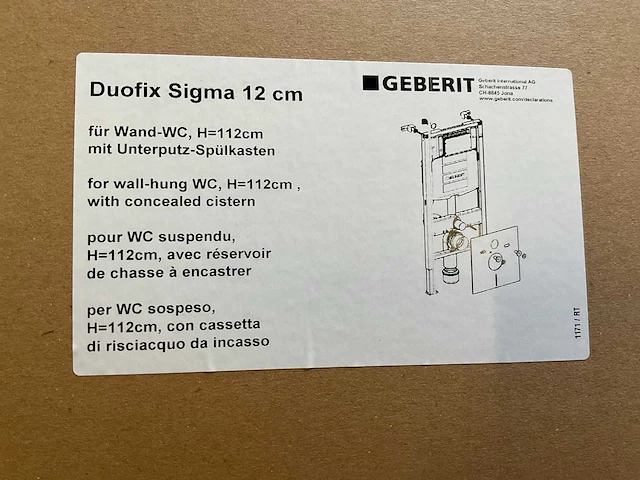 Geberit duofix sigma 12 cm inbouwreservoir - afbeelding 4 van  4