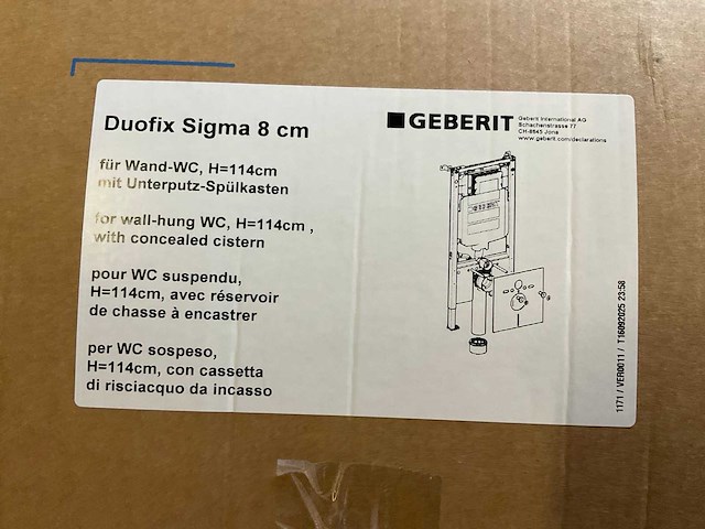 Geberit duofix sigma 8 cm inbouwreservoir - afbeelding 5 van  5