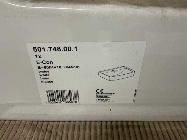 Geberit e-con wastafel (12x) - afbeelding 4 van  5