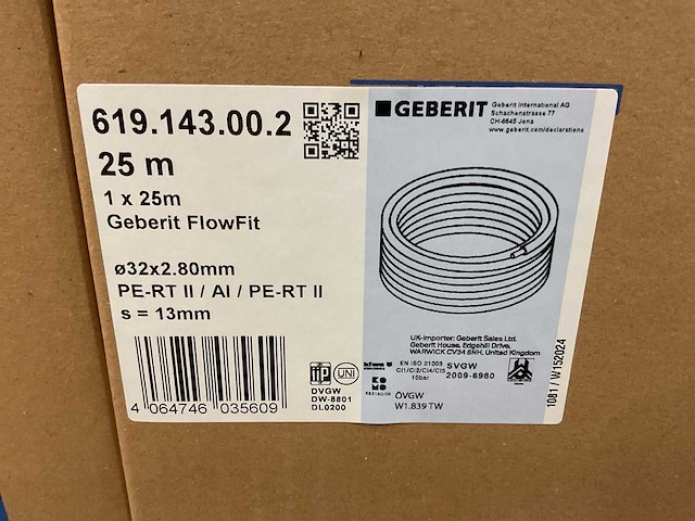 Geberit flowfit 32x2.8mm 619.143.00.2 doos á 25m geïsoleerde meerlagenbuis - afbeelding 2 van  4