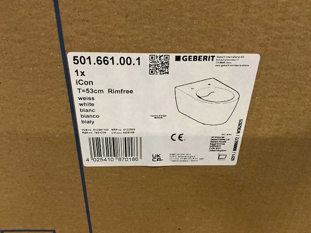 Geberit icon 501.661.00.1 randloos wandcloset - afbeelding 3 van  3