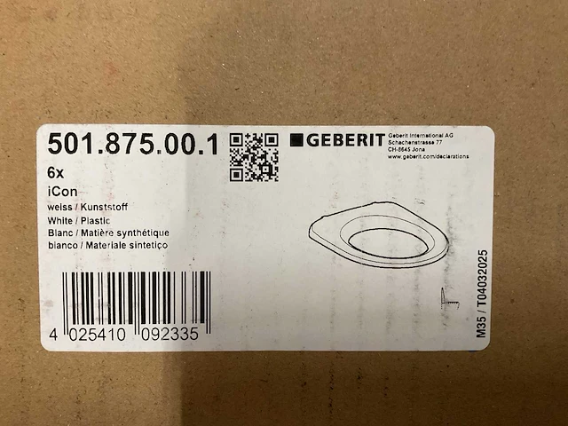 Geberit icon 501.875.00.1 wc zittingstring (6x) - afbeelding 2 van  2