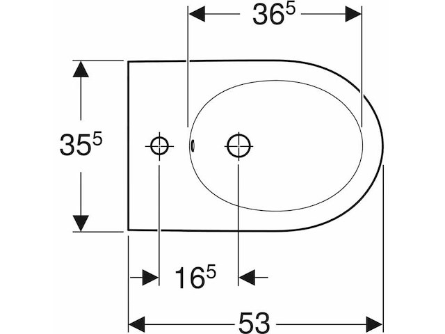 Geberit icon 501.898.jt.1 wandbidet - afbeelding 1 van  4