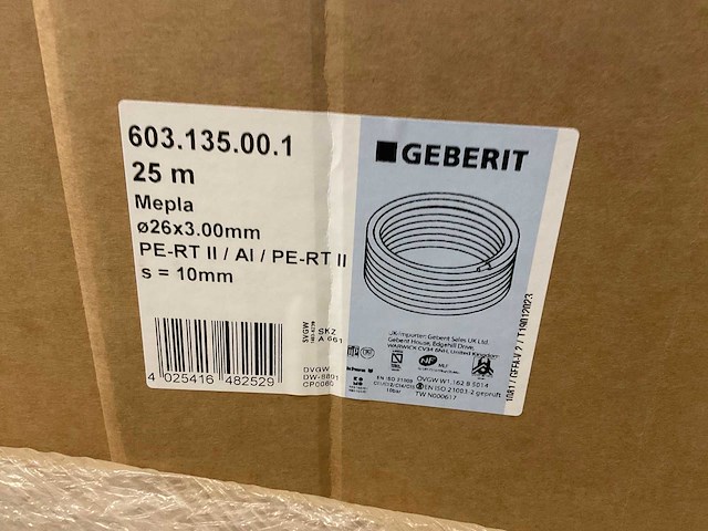 Geberit mepla 26x3.0mm 603.135.00.1 doos á 25m geïsoleerde meerlagenbuis - afbeelding 3 van  3