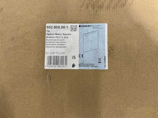 Geberit option basic square lichtspiegel 60x70cm - afbeelding 3 van  4