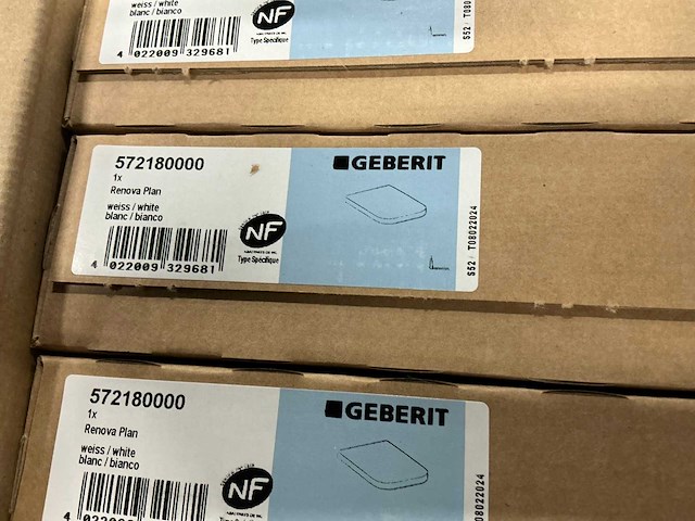 Geberit renova plan closetzitting met deksel (8x) - afbeelding 4 van  5